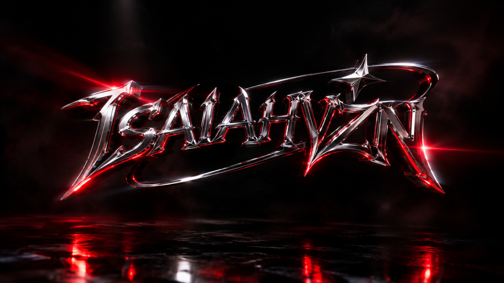 isaiahvzn chrome logo with a star and sweeping orbit